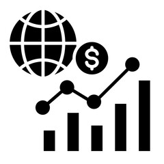 Global Economy  Icon Element For Design	