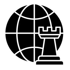 Global Strategy  Icon Element For Design	