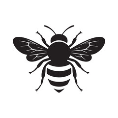 Bee icon on white background illustration eps 10