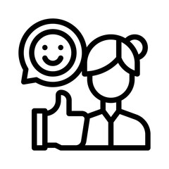 satisfaction line icon