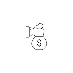 single outline icon money related to profit and investment. linier icon collection.  editable stroke. vector illustration.