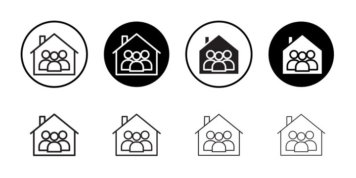 roommates icon vector logo set collection for web app ui
