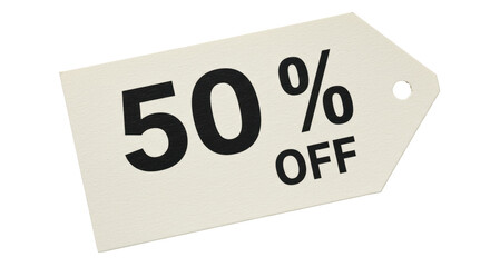 Isolated 50% Off Tag