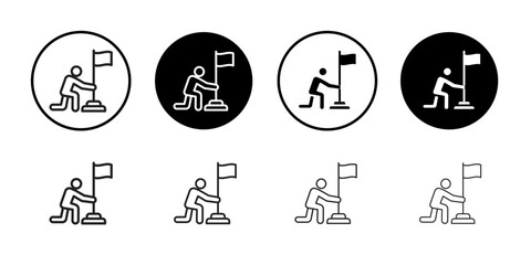Surrender, capitulate, give up icon vector logo set collection for web app ui