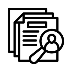 job search line icon