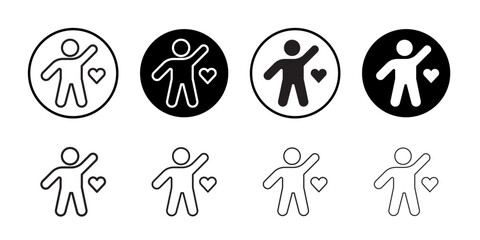 Volunteer icon vector logo set collection for web app ui