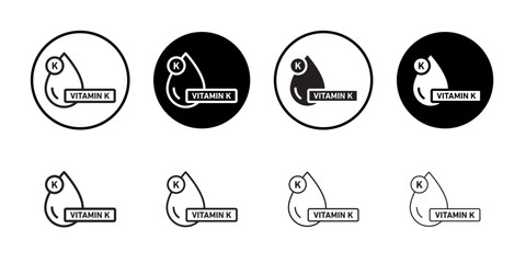 Vitamin K icon vector logo set collection for web app ui