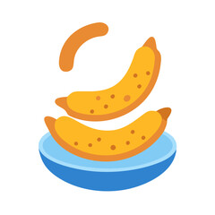  Fried Banana Sweet Treat Vector