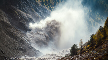 Mountain Landslide Catastrophe