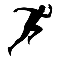 silhouette of a man running