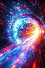 Obraz premium Cosmic Tunnel of Light and Speed