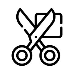 scissors line icon