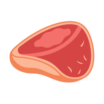 red meat cut isolated white background clip art preview