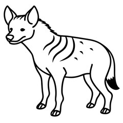 Hyena in a Line Sleek Vector Design
