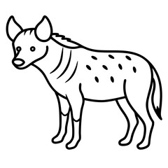 Hyena in a Line Sleek Vector Design