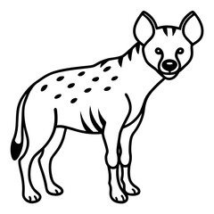 Hyena in a Line Sleek Vector Design