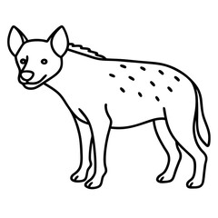 Hyena in a Line Sleek Vector Design