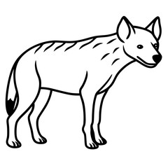 Hyena in a Line Sleek Vector Design