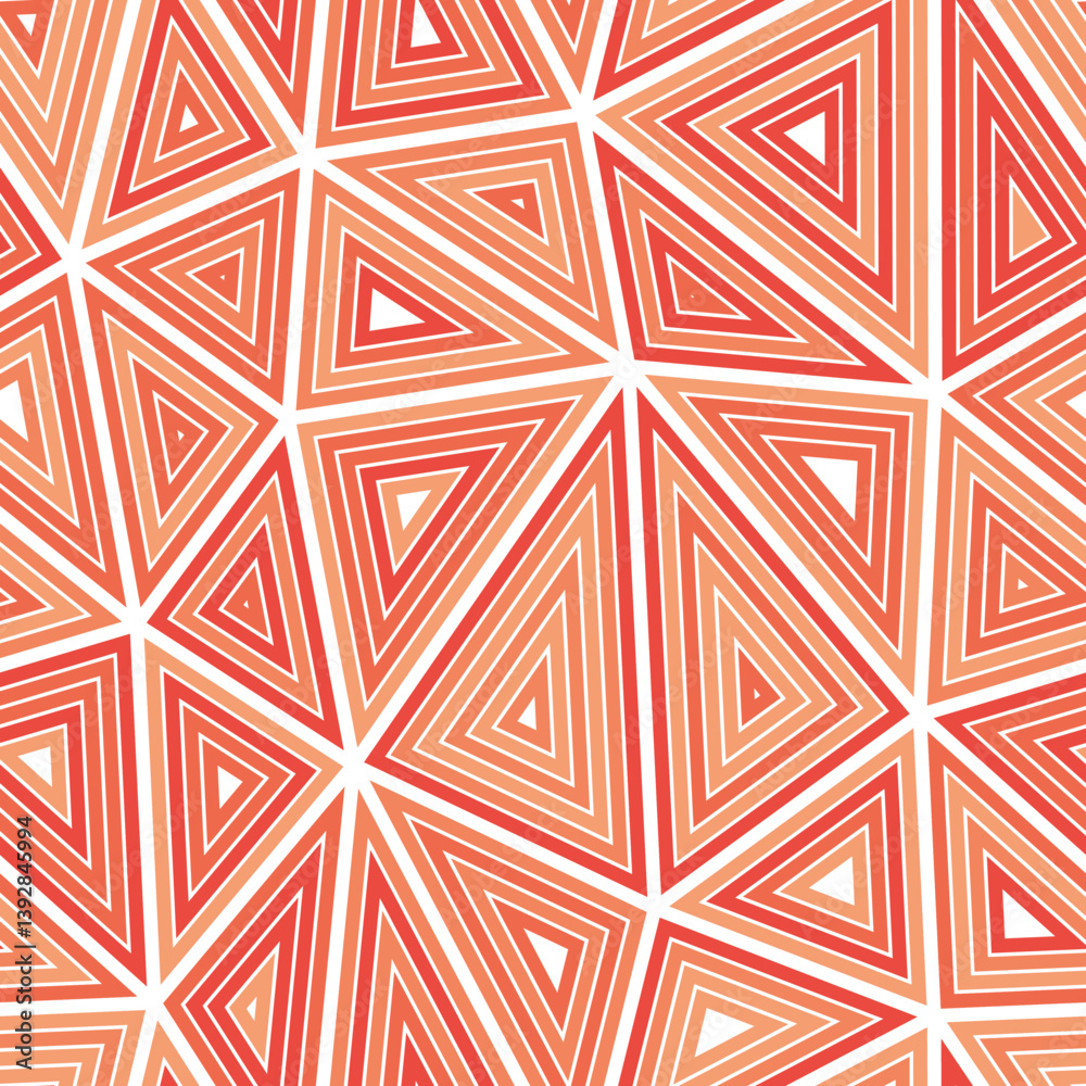 Poster triangles background. big shape size. multiple repeated inner triangles. mono tone colored style. re