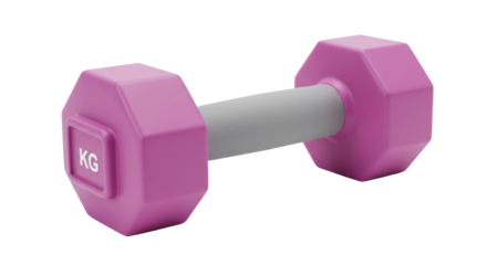 Isolated Pink Dumbbell