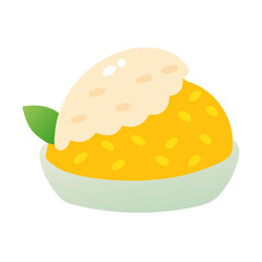  Mango Sticky Rice Icon for Desserts