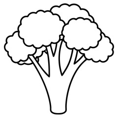 Linear Broccolini Minimal Vector Illustration