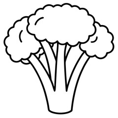 Linear Broccolini Minimal Vector Illustration