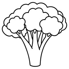 Linear Broccolini Minimal Vector Illustration