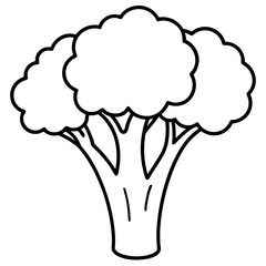 Linear Broccolini Minimal Vector Illustration