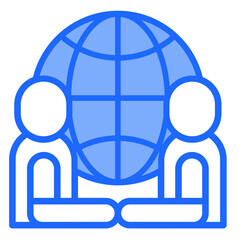 Global Partnership  Icon Element For Design	