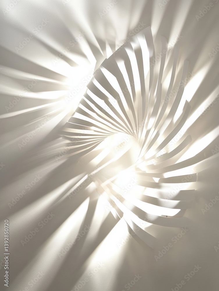 Leinwandbilder cut light strips create dynamic shadows on a clean white surface in a modern art display