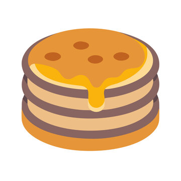 stack pancakes with syrup dripping clip art preview
