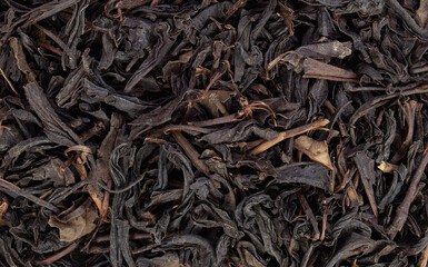Close-up of premium loose leaf black tea.