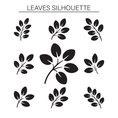 Leaf Silhouettes in Black and White - Botanical Designs for Nature Lovers