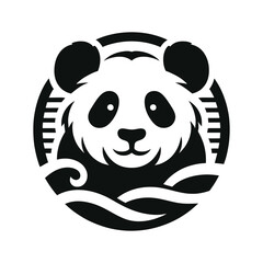 Panda Head Vector