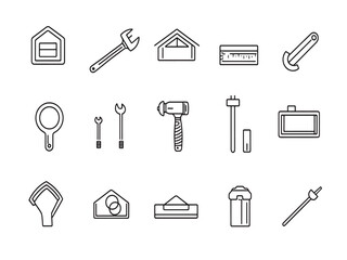 Obraz premium Home Repair & Maintenance line art icon