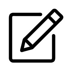 Pencil Inside Square Edit Write Icon Design