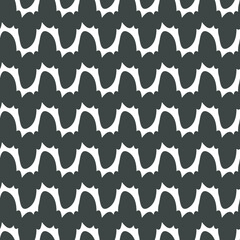 Minimalistic Black and White Abstract Pattern With Irregular Geometric Shapes 