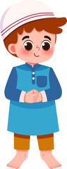 Islamic Praying Shalat Procedure Muslim Kid