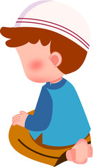 Islamic Praying Shalat Procedure Muslim Kid