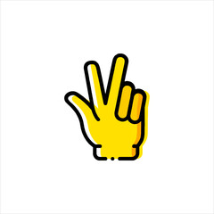 Obraz premium yellow hand sign