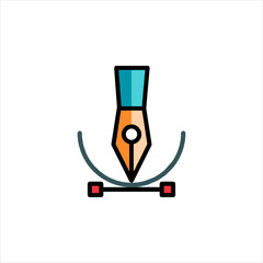 vector illustration of a pencil