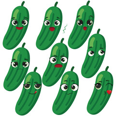 Cucumber face set for kids