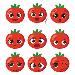 Tomato face expressions for kids