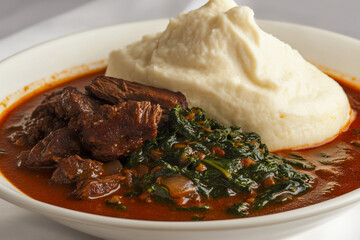 A_neatly_arranged_bowl_of_fufu_and_egusi