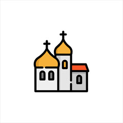 vector illustration of church