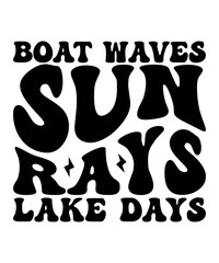 Boat waves sun rays lake days Retro Summer SVG Bundle, Summer Svg, Beach Svg, Summertime svg, Funny Beach Quotes, Summer Quotes Svg, Svg files for cricut, Svg Bundle