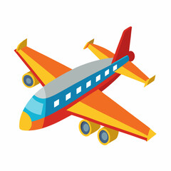 Vintage airplane isolated on white