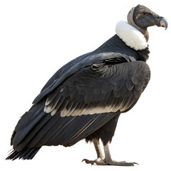 Obraz premium Andean Condor Standing Isolated on Transparent Background