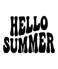 Hello summer Retro Summer SVG Bundle, Summer Svg, Beach Svg, Summertime svg, Funny Beach Quotes, Summer Quotes Svg, Svg files for cricut, Svg Bundle